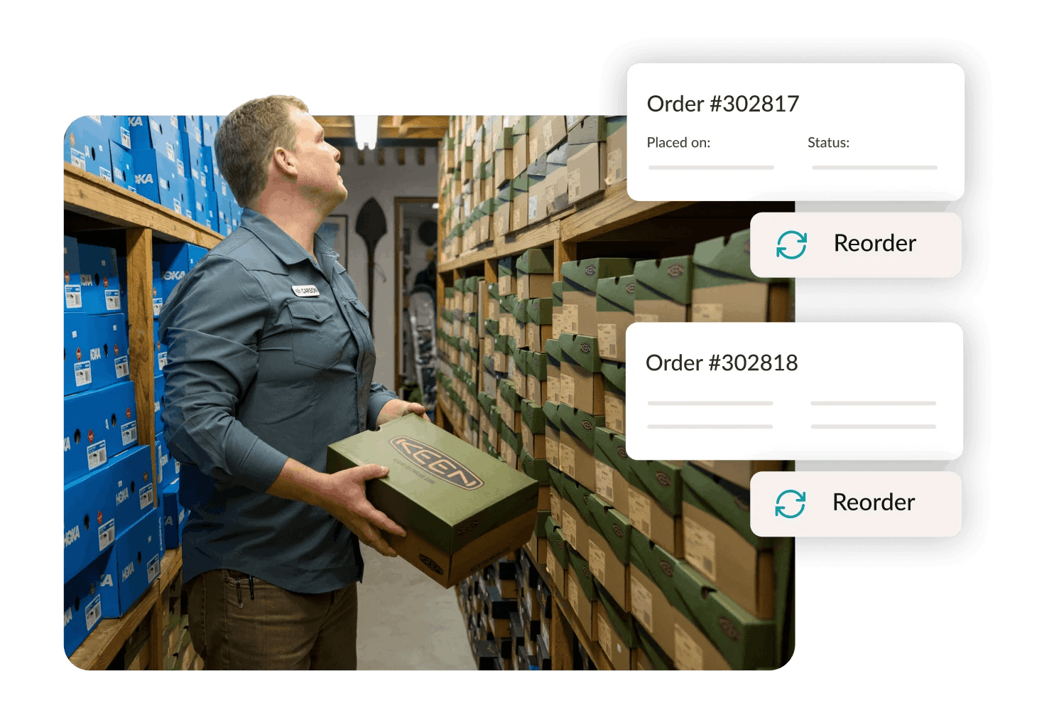 Inventory and stock tracking view in Orez Cloud